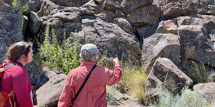 site stewards at rock art site